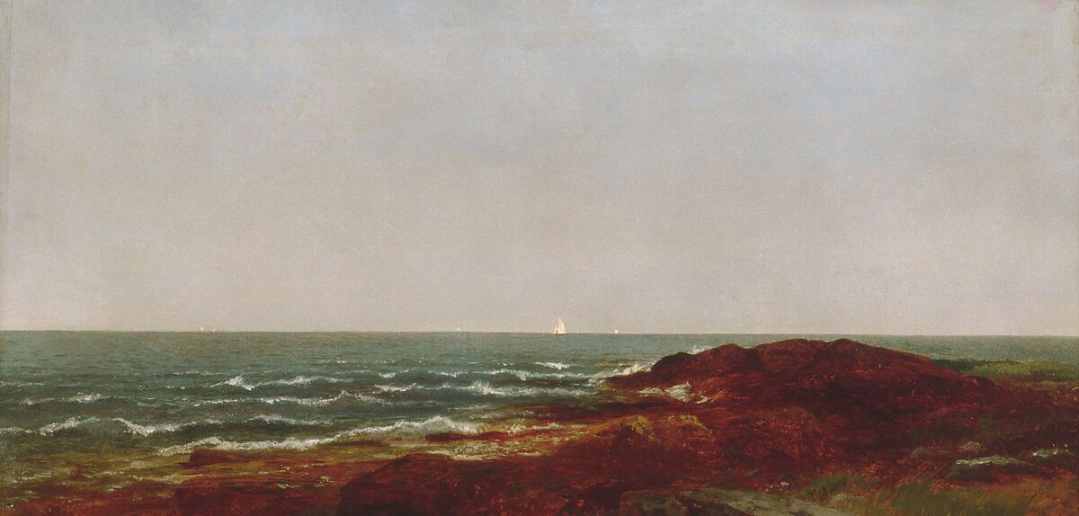 The Sea, John Frederick Kensett (American, Cheshire, Connecticut 1816–1872 New York), Oil on canvas, American 