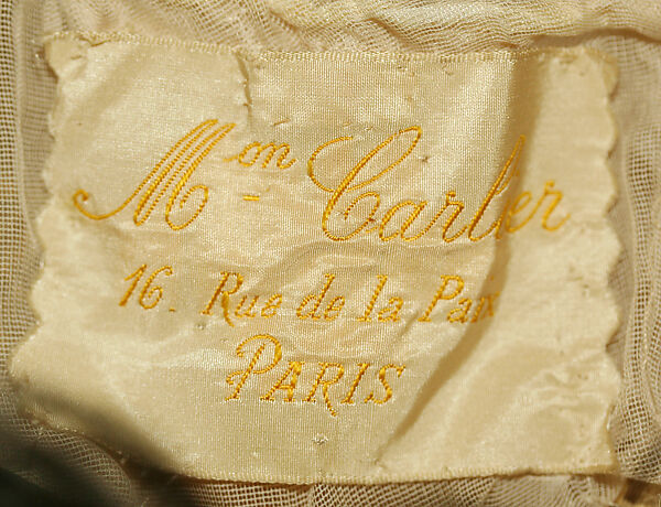 Hat, metal, silk, feathers, French