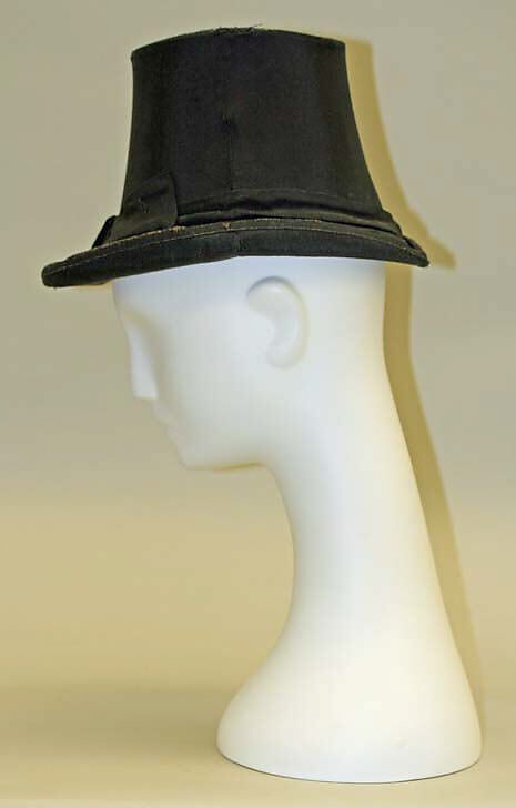 Riding hat, silk, French