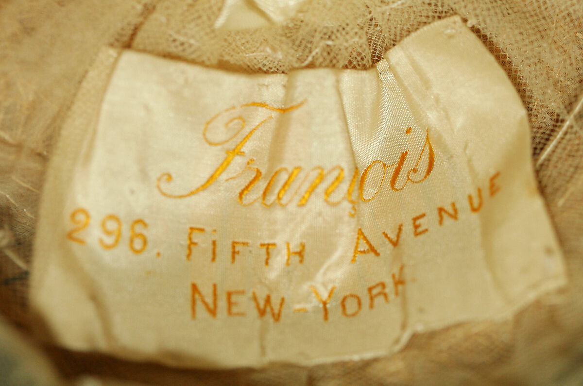 Tricorne, straw, silk, metal, feathers, American