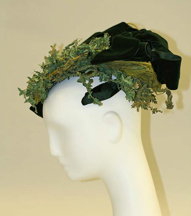 Hat, silk, cotton, American