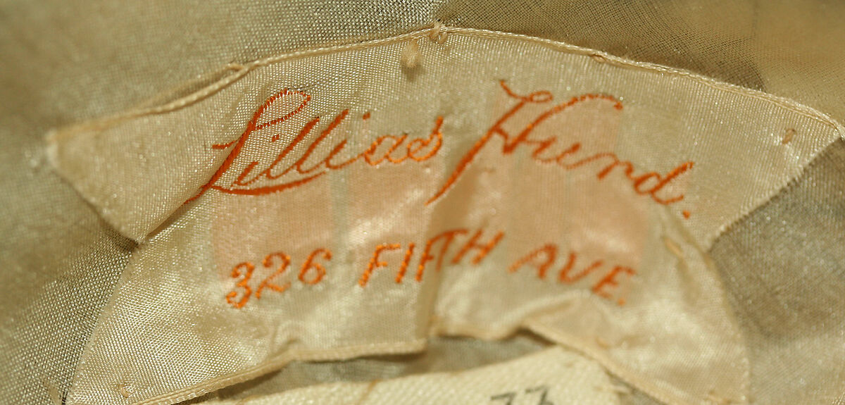 Hat, horsehair, silk, jet, American