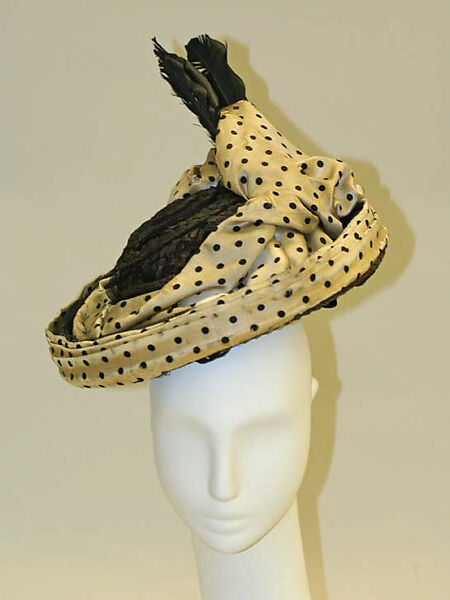 Hat, straw, silk, American 