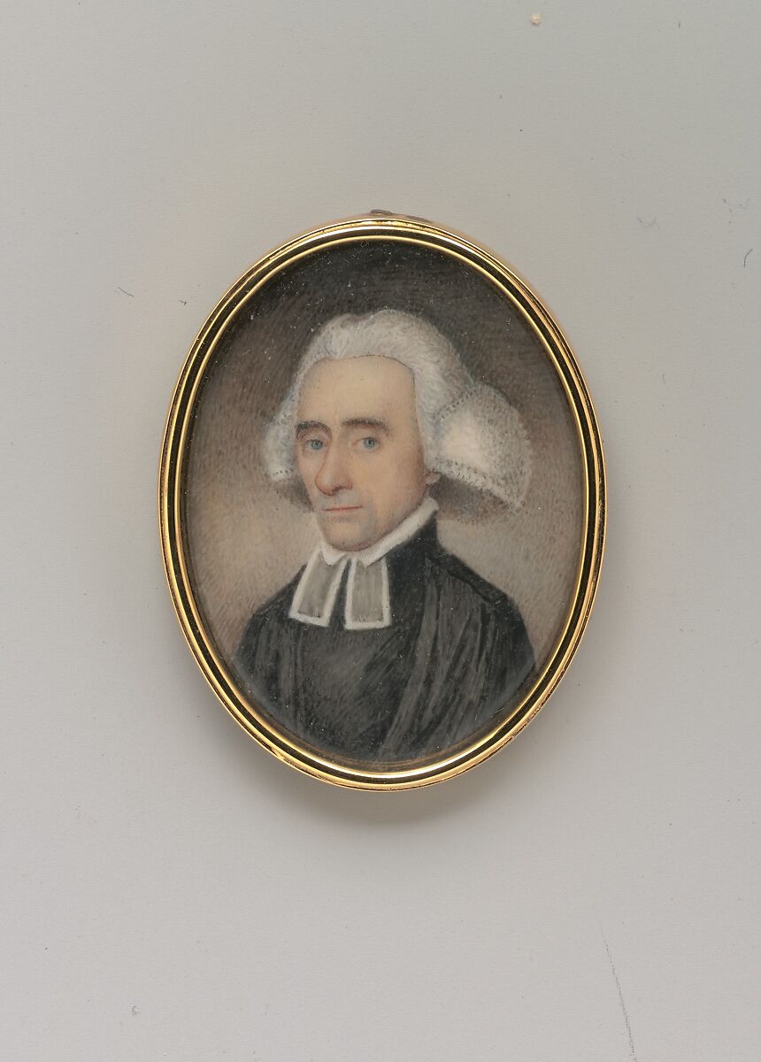 The Reverend Dr. Ezra Stiles, Samuel King (American, Newport, Rhode Island ca. 1748–1819 Newport, Rhode Island), Watercolor on ivory, American 