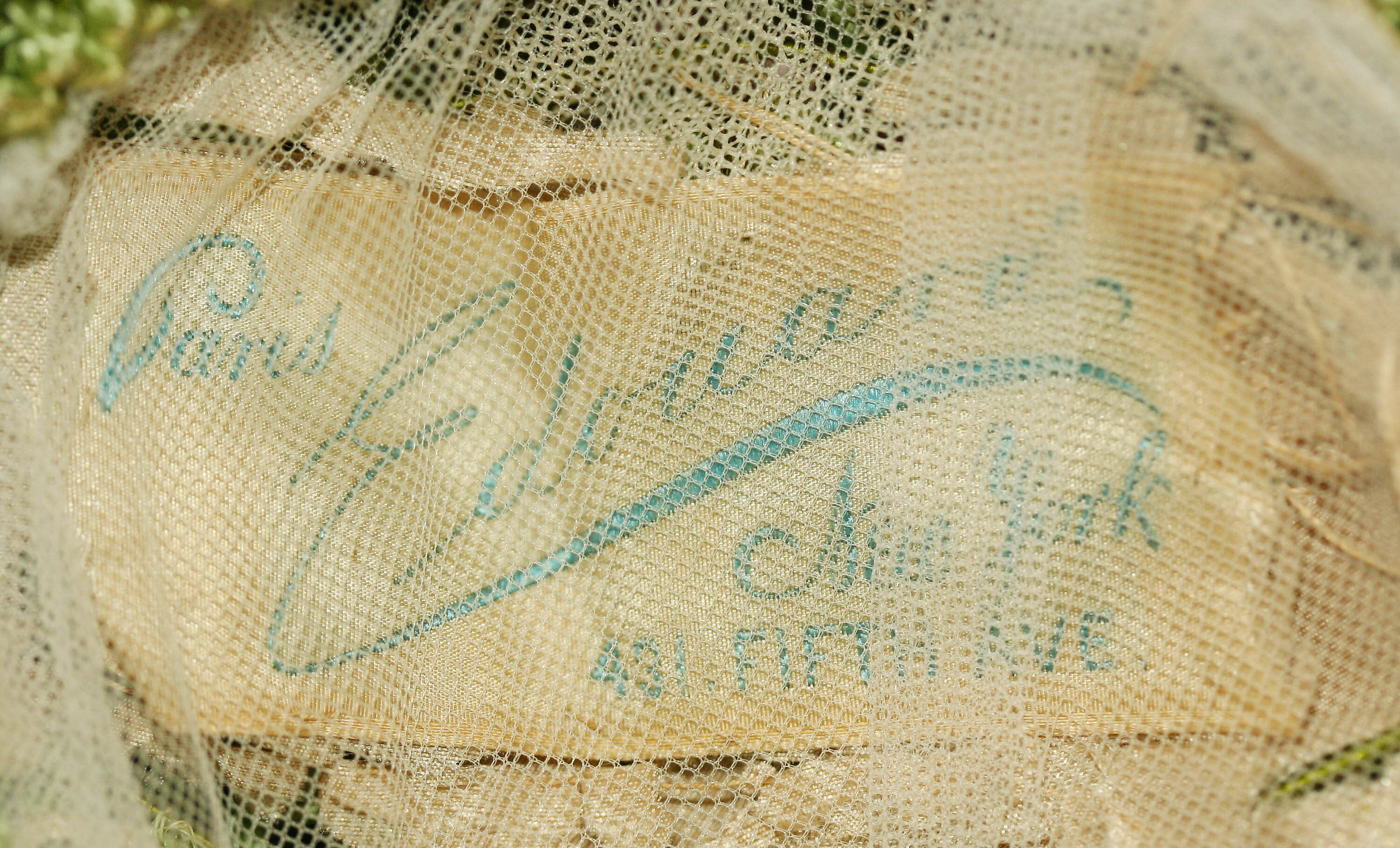 Hat, straw, silk, probably American