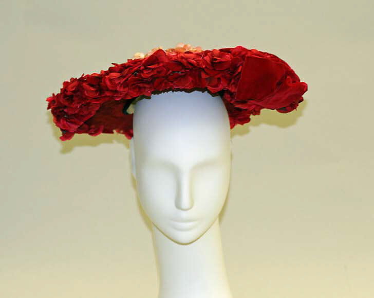Hat, silk, metal, American