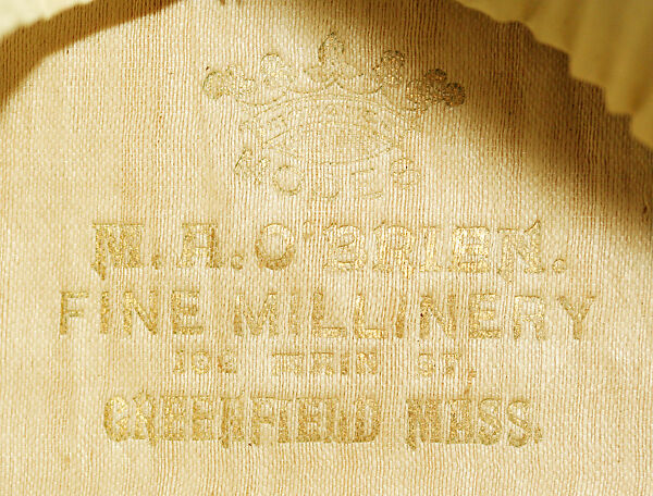 Hat, wool, silk, feathers, American