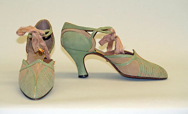Evening shoes, Bob, Inc., N.Y. (American), leather, silk, American 