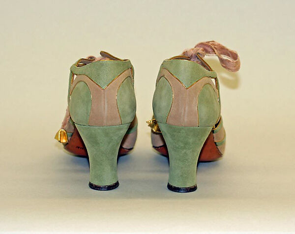 Evening shoes, Bob, Inc., N.Y. (American), leather, silk, American