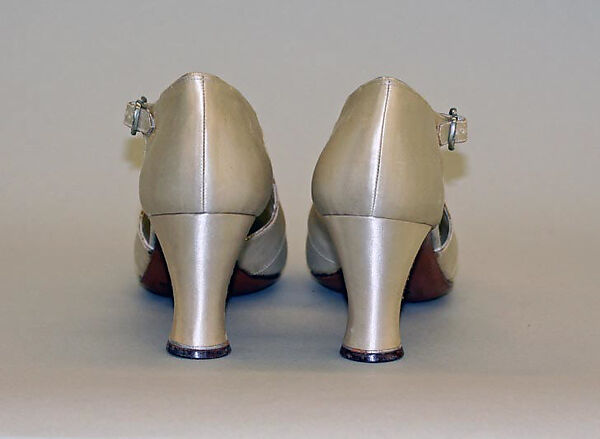 Evening shoes, Bob, Inc., N.Y. (American), silk, leather, metal, glass, American