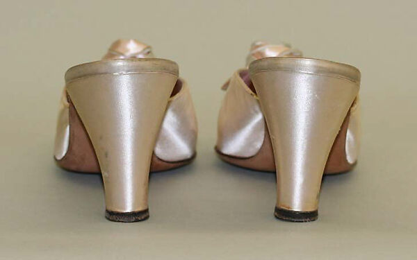 Mules, Bonwit Teller &amp; Co. (American, founded 1907), synthetic fiber, leather, American