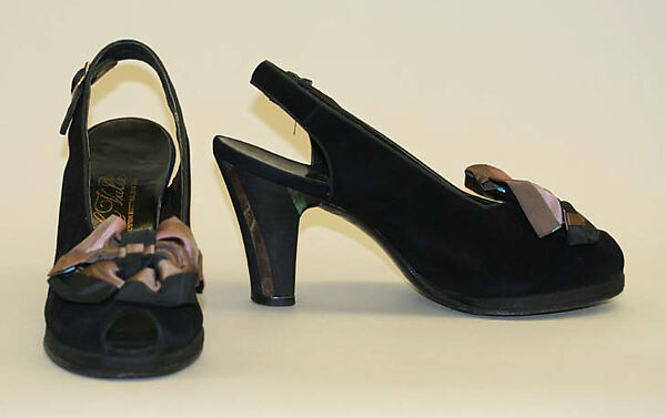 Accessory set, Dominick LaValle, suede, silk, American