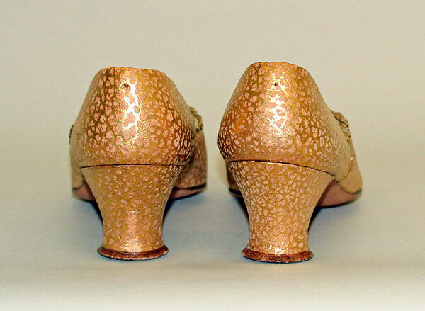 Mules, Hellstern and Sons (French, active 1870–ca. 1972), leather, silk, French