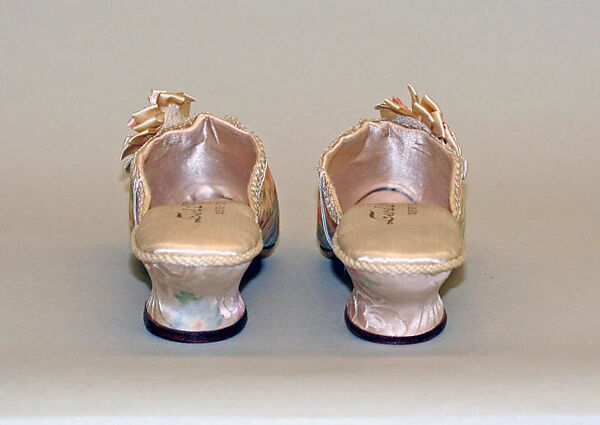 Mules, Lord &amp; Taylor (American, founded 1826), silk, leather, wood, American