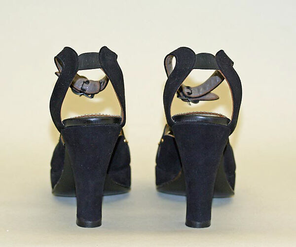 Sandals, Palter DeLiso, Inc. (American, 1927–1975), leather, metal, American