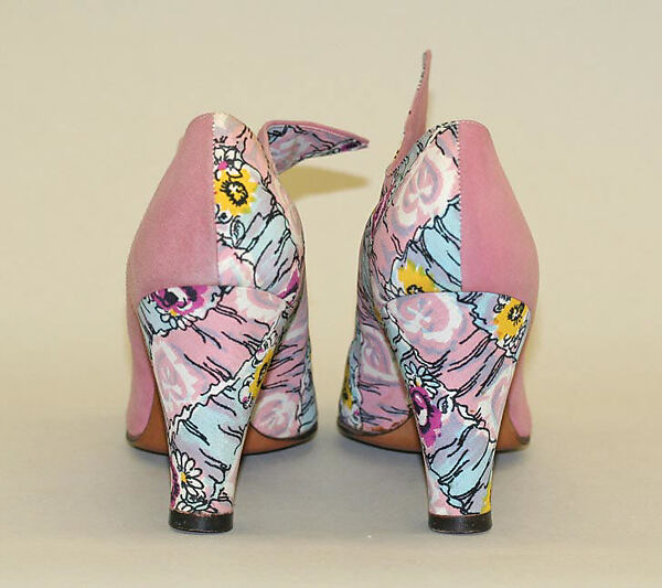 Pumps, Seymour Troy Originals (American), leather, rayon, American