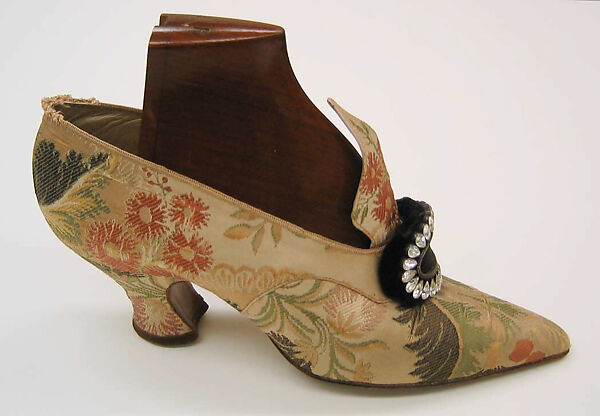 Pumps, Pierre Yantorny (Italian, 1874–1936), silk, leather, glass, French