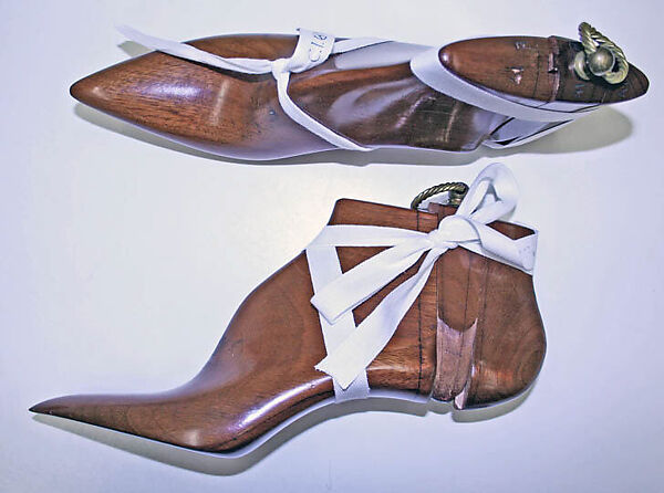 Pumps, Pierre Yantorny (Italian, 1874–1936), (a, b) silk, metallic thread; (c–h) wood, French