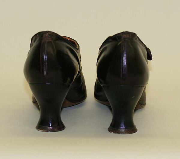 Shoes, leather, wood, American