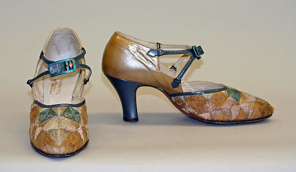 Sandals, leather, straw, American 