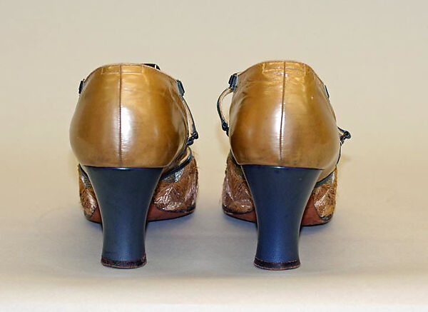 Sandals, leather, straw, American