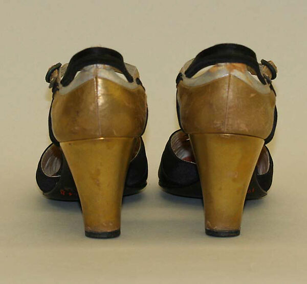 Shoes, André Perugia (French, 1893–1977), silk, leather, French