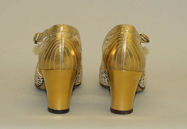 Evening shoes, leather, French