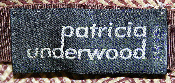 Hat, Patricia Underwood (American, born England, 1947), straw, American