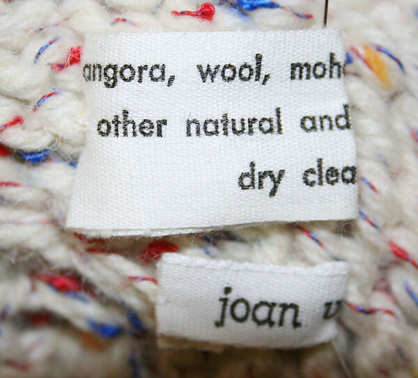 Hat, Joan Vass (American, New York 1925–2011 New York), wool blend, American