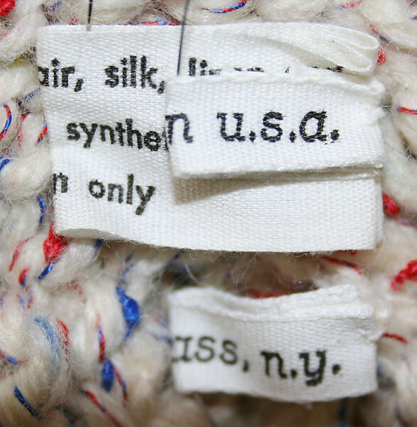 Hat, Joan Vass (American, New York 1925–2011 New York), wool blend, American