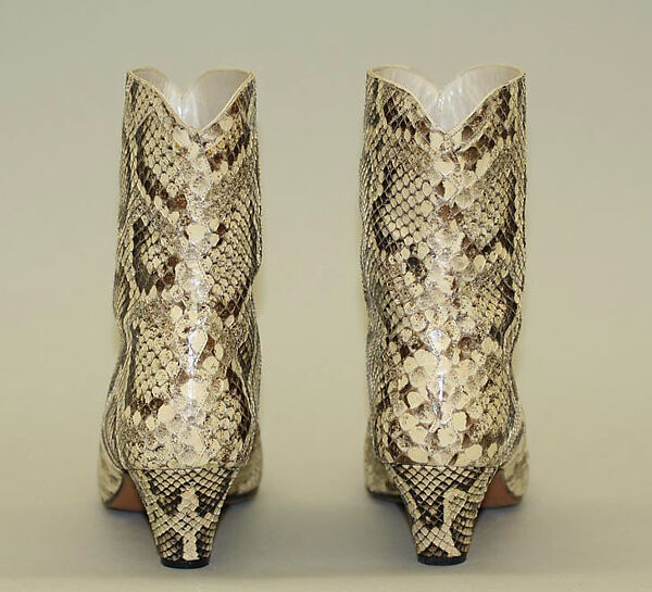 Boots, Susan Bennis/Warren Edwards (American, 1977–1997), a, b) snakeskin, leather, American