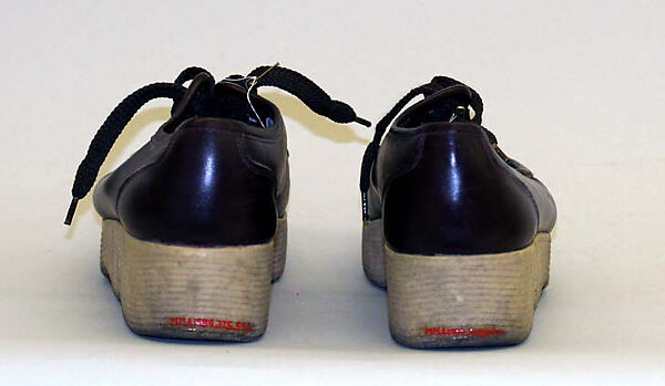 Shoes, leather, rubber (?), Italian