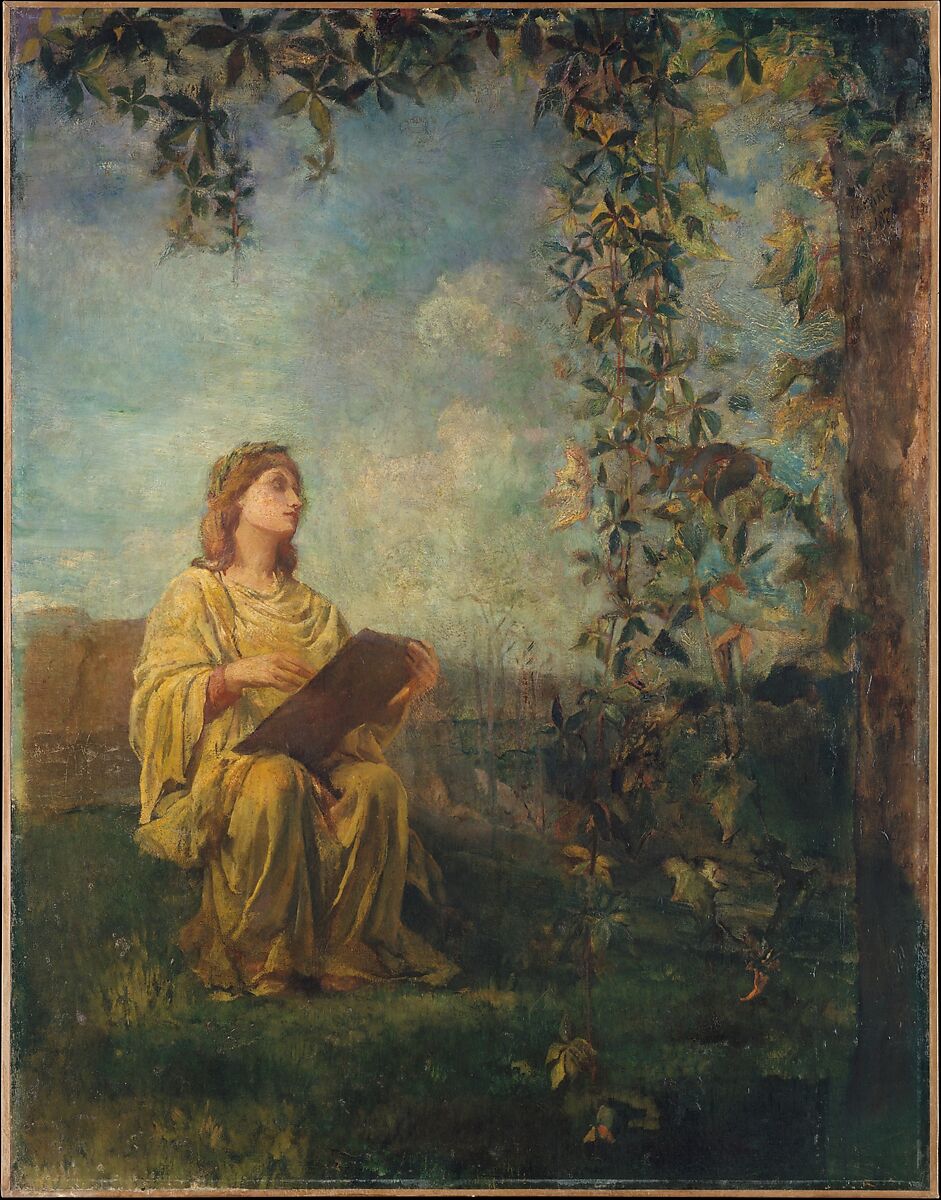 The Muse of Painting, John La Farge (American, New York 1835–1910 Providence, Rhode Island), Oil on canvas, American