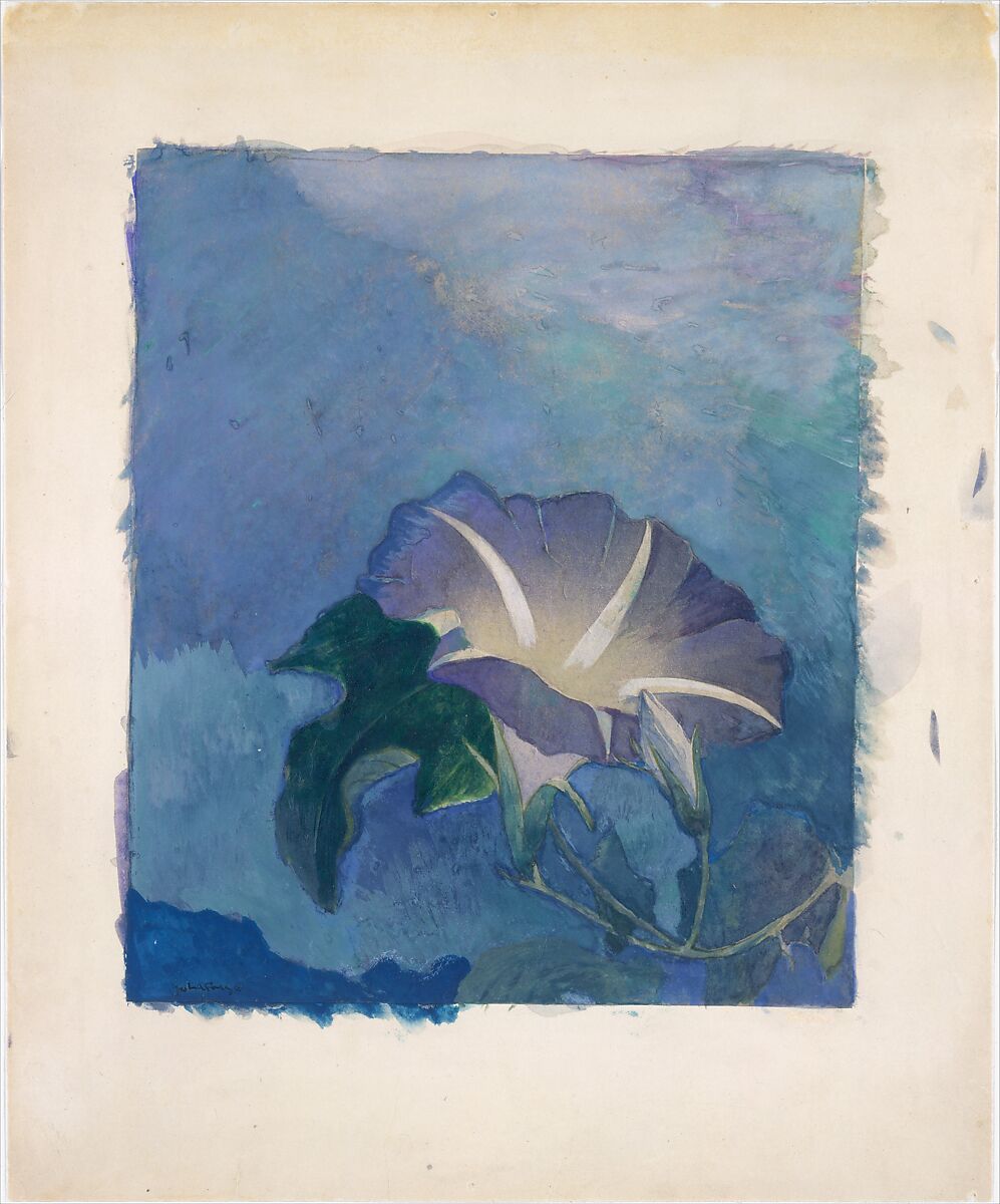 Nocturne, John La Farge (American, New York 1835–1910 Providence, Rhode Island), Watercolor, gouache, and charcoal on off-white wove paper
 adhered to wove paper, American 