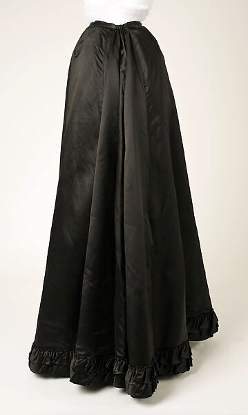 Skirt, silk, probably French