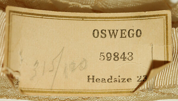 Hat, [no medium available], American