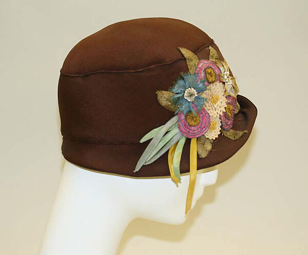 Cloche, Nicole Groult (French, 1887–1967), silk, cotton, French