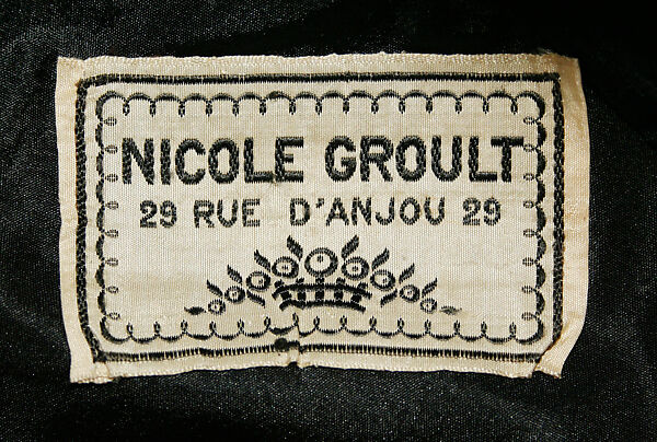 Cloche, Nicole Groult (French, 1887–1967), silk, cotton, French