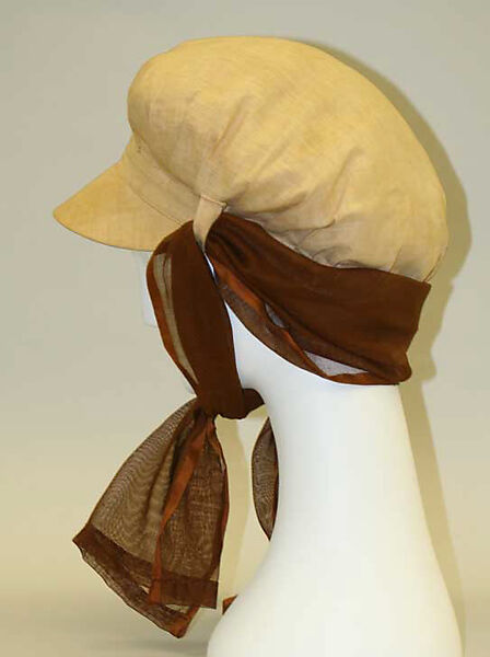 Hat, linen, silk, American or European