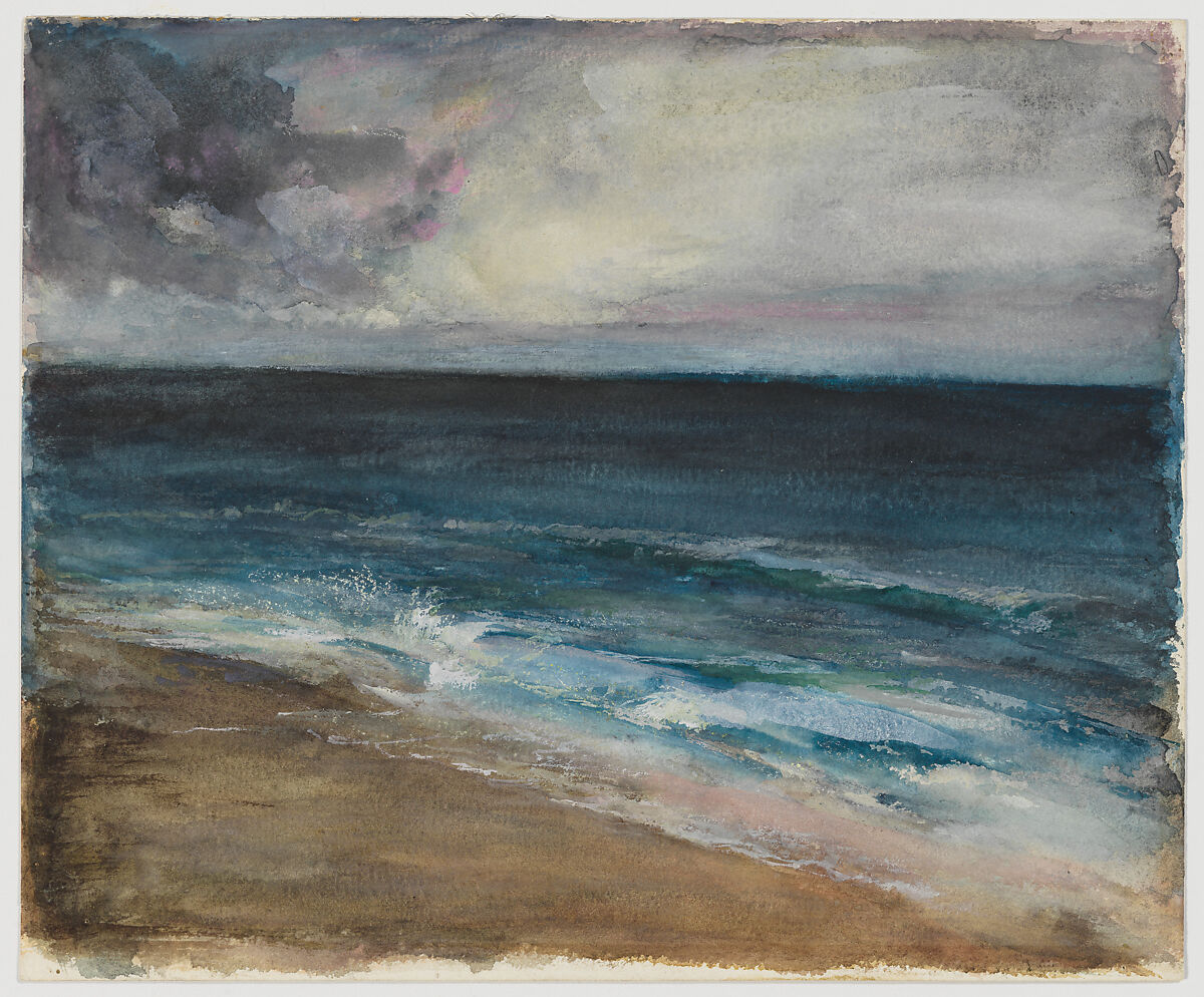 Marine, John La Farge (American, New York 1835–1910 Providence, Rhode Island), Watercolor and gouache on off-white wove paper, American 