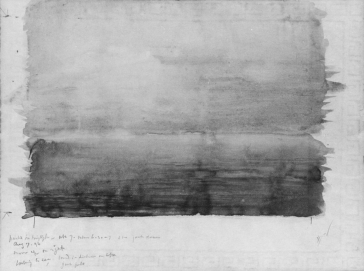 Bar Harbor, Twilight, John La Farge (American, New York 1835–1910 Providence, Rhode Island), Watercolor and gouache on off-white wove paper, American