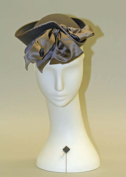 Hat, Saks Fifth Avenue (American, founded 1924), wool, silk, American 