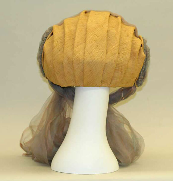 Hat, B. Altman &amp; Co. (American, 1865–1990), straw, silk, American