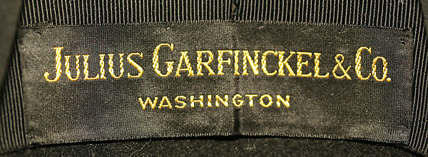 Hat, Julius Garfinckel &amp; Co. (American), wool, silk, fur, American