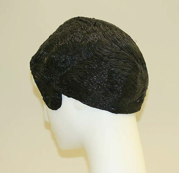 Skullcap, plastic, cotton, probably American