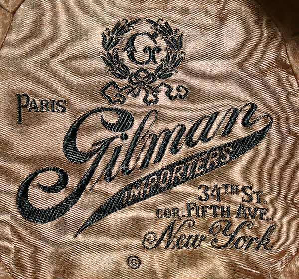 Hat, silk, feathers, silk, American or European