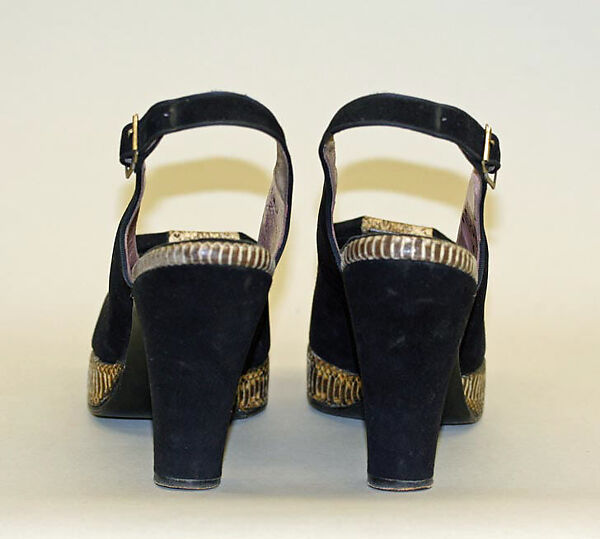 Accessory set, Dominick LaValle, leather, lizard skin, silk, American