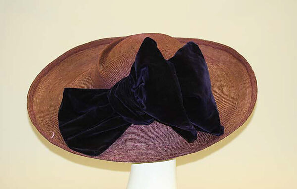 Hat, silk, straw, American