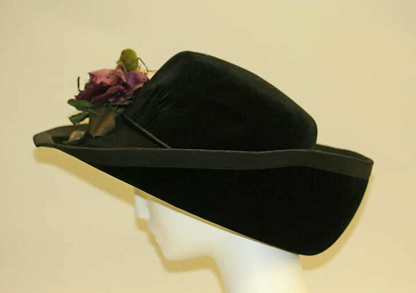 Hat, Caroline Reboux (French, active 1870–1956), silk, French