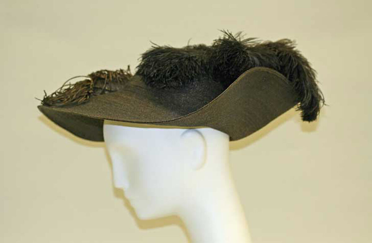 Hat, straw, feathers, American or European